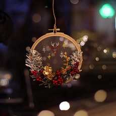 YVONNEMORGUN 聖誕簡單無體積刺繡 DIY 套件, 1套, 混色