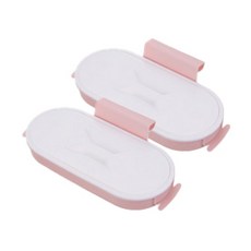 가정용 싱크대 냄새방지 뚜껑형 휴지통, 핑크, 2개