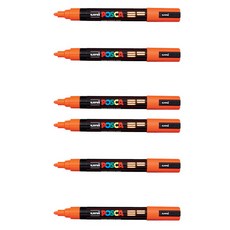 포스카 컬러마커 PC-5M ORANGE, 6개, 1색