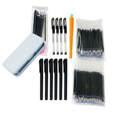 Omanam原子筆替換芯 210入+原子筆殼 11入+筆座+原子筆筆袋+胡蘿蔔原子筆, 混色, 1套