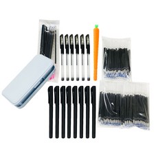 Omanam原子筆替換芯 310入+原子筆殼 15入+筆座+原子筆筆盒+胡蘿蔔原子筆, 混色, 1套