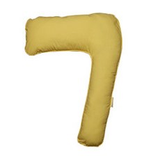 7字造型抱枕, 黃色