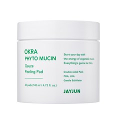 JAYJUN Okra Phyto Mucin去角質棉片, 60片, 1罐