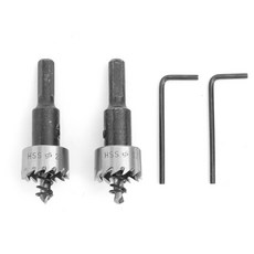 HSS 鐵工用開孔器 圓穴鋸 2件組 22mm, 1套
