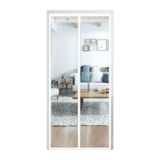 磁吸式PVC防風門簾, 白色的