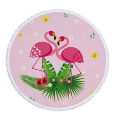 鳥類插畫圓形海灘巾 A_RD_1034, C, 1個