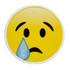 笑臉插圖圓形沙灘巾 A_RD_1033, C, 1個