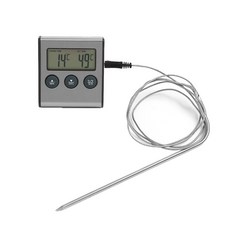 探針式肉類溫度計 銀色, 1個