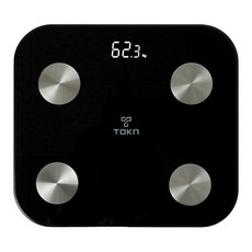 토큰 스마트체중계, 블랙, 1개