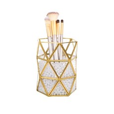 透明玻璃三角框架收納架 YT_RA966, 金色, 1個