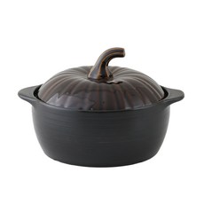 ZEN COOK 陶瓷砂鍋+南瓜造型鍋蓋 酒紅色 中, 1入, 18.8cm
