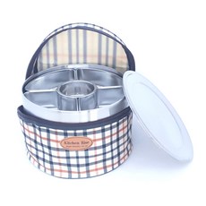 三層不鏽鋼便當盒組, 混色, 1組