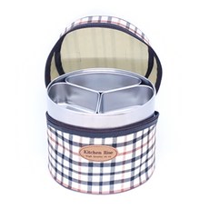 Kitchen Rise 3層不鏽鋼便當盒套組 S號, 混色, 1組