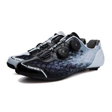 Santic Dial 碳纖維公路防滑鞋 MS20011 + 襪子套組, 混色（鞋）、白+黑（襪子）, 270