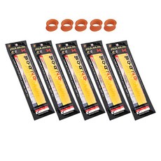 Pharaoh M 釣魚熱縮橡膠 30mm 5p + 矽膠帶 5p 套組, 黃色的, 1套