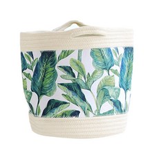 編織洗衣籃 BGN046 L號, 綠色, 1個