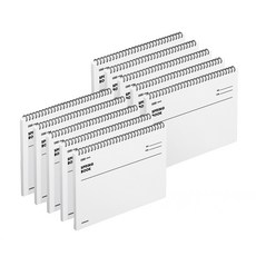 motemote 厚款線圈筆記本 橫線, 10個, 白色