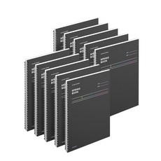 motemote 方格筆記本, 10個, 黑馬