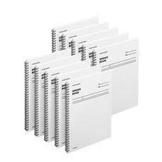 motemote 方格筆記本, 10個, 白色