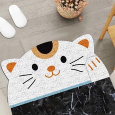 動物臉半圓PVC玄關腳踏墊, 04, 1個