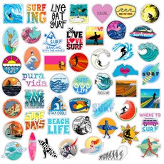 折疊裝飾感性DIY貼紙50入, 衝浪3, 1套