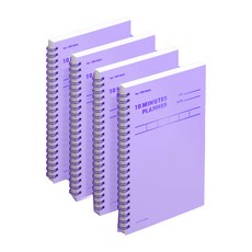 motemote 計劃用筆記本, 紫色, 4本