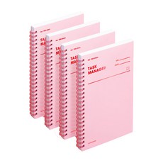 모트모트 태스크 매니저 100DAYS 플래너, 로즈쿼츠, 4개