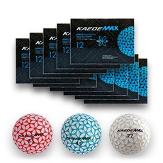 Kaede Max 高爾夫球 3款 x 4入, 銀色, 紅色, 薄荷藍色, 10套