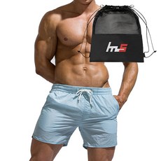 NAYASTYLE 男性防磨衣海灘褲 + 專用收納袋套組 FZ-182-2PU