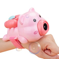 甜蜜史萊姆自動泡泡玩具手環河馬泡泡槍, 粉色的, 1個