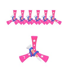 Golfdea Teedera 三腳高爾夫球釘 7入, 粉紅色