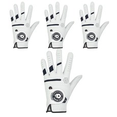 DDAM GOLF Premium Tour 男用左手高爾夫手套, 白色, 4支