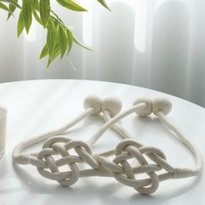 MAISONTEXTILE 路易磁吸窗簾繩綁帶, 象牙白, 2個