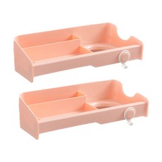 多功能吹風機收納架, 粉紅色, 2個