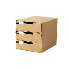 Global TNT 牛皮紙文件整理抽屜櫃, 單一顏色, 3層