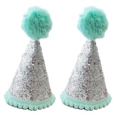 ebabyland 亮片生日帽, 藍色, 2入