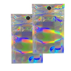 BINGOBINGO 正面透明夾鏈袋 彩虹雷射 6 x 10 cm 100入, 2個, 100個