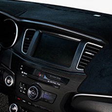 ruzen AKMO 絲絨儀表板避光墊, 黑色, Seltos (有HUD/有中置喇叭), 起亞