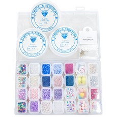 THE BEADS 口罩帶 DIY組合 B款 + 魚線 0.4mm+0.3mm, 混色, 1套