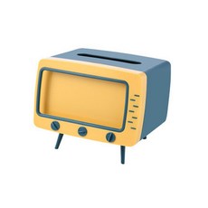 Woni's 單人用餐電視造型面紙盒手機支架, 藍色, 1個