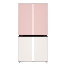 LG전자 오브제컬렉션 상냉장하냉동 냉장고 방문설치, 미스트 핑크 + 미스트 베이지, M871GPB043