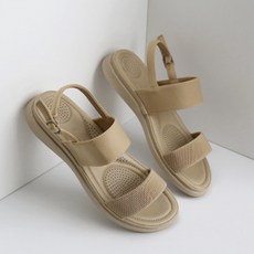 JACK&JILL 女款厚底緩震涼鞋 JB1365, 米色, 235