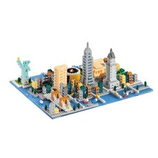 와이즈호크 뉴욕시티 대형 나노블록 2550wh, 혼합색상, 1개