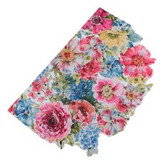 精緻花朵門墊, 藍色, 1個