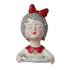 蝴蝶結少女面紙盒, 紅色的, 1個