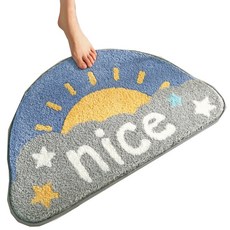 TCR 浴室吸水防滑半圓地墊, 太陽, 1個