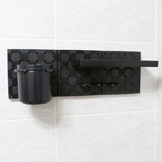 와이즈와이프 ABS 미니 타공판 주방 패키지 2, 1세트, 블랙