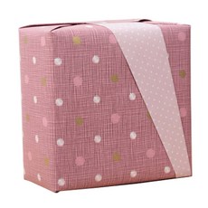 素描圓點捲筒包裝紙 10m, 紅豆色, 1個