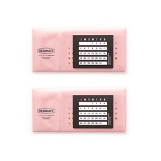 Ocheu-eoseu桌上萬年曆板 2入, 粉色的