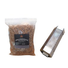 샹그릴라 BBQ 펠릿 애플 사과나무 2kg + 스모커 튜브 에이 152.4mm, 1세트